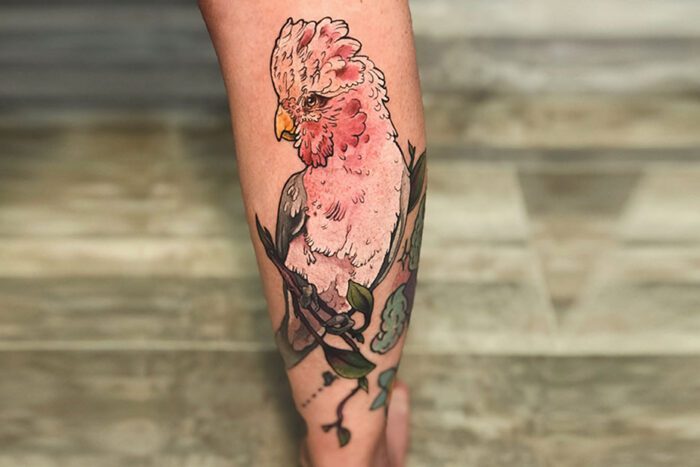 Tattoo of parakeet