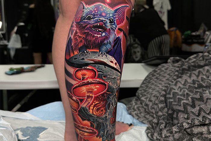 Colorful tattoo by Eric Koch