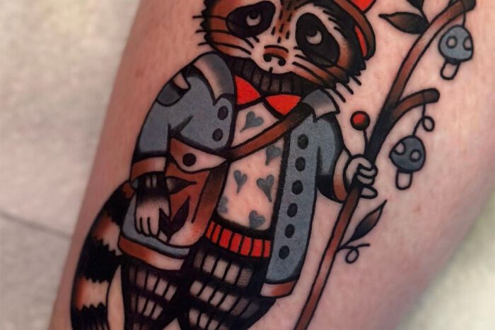 Hobo raccoon tattoo