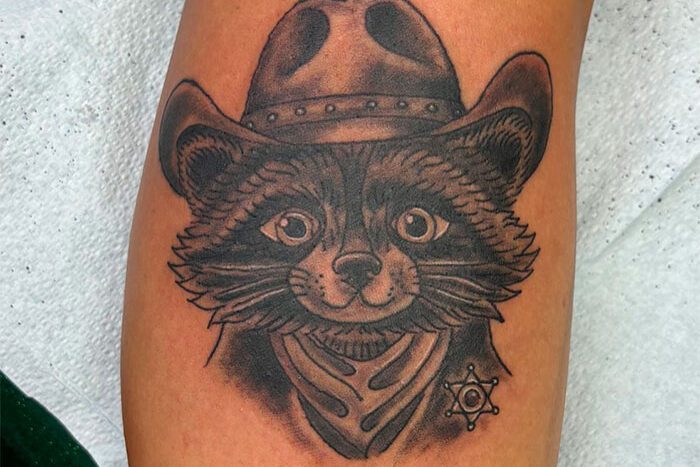 Raccoon tattoo by BJ