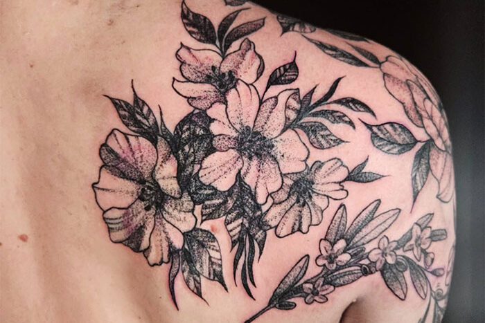 Flower tattoo by Devious Nik
