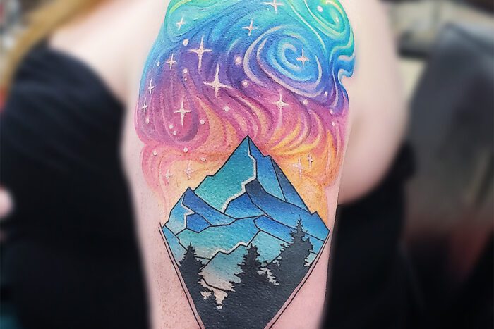 Colourful tattoo
