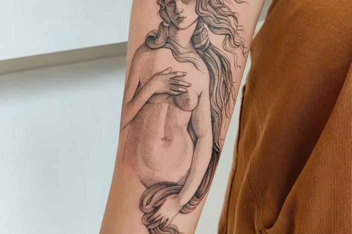 Tattoo of famous painting