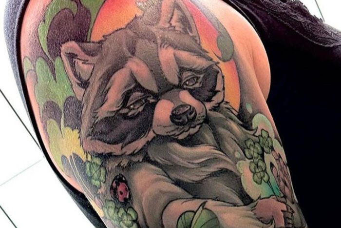 Forest animals are sleeve tattoo