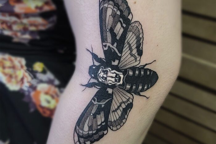 Moth tattoo