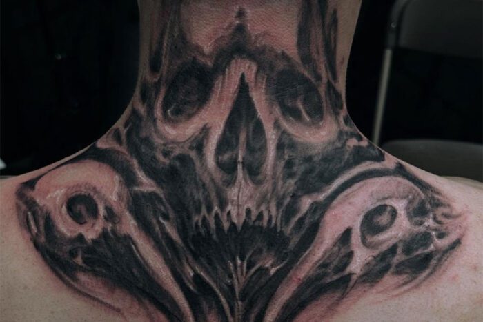 Neck tattoo
