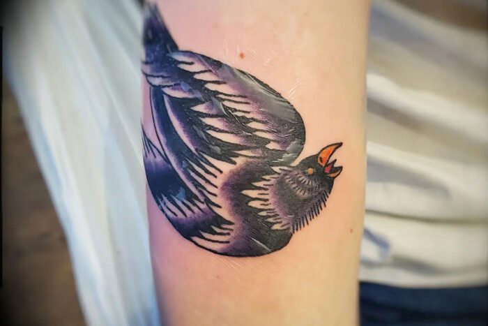 Tattoo of crow
