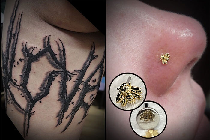 Piercings and tattoo by Tayler Grotesque