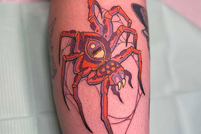Spider tattoo by Nathan Hancock