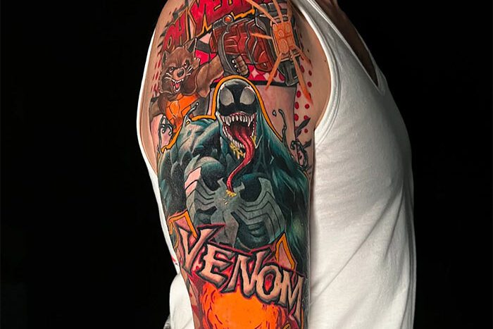 Venom tattoo by Julien Detillieux