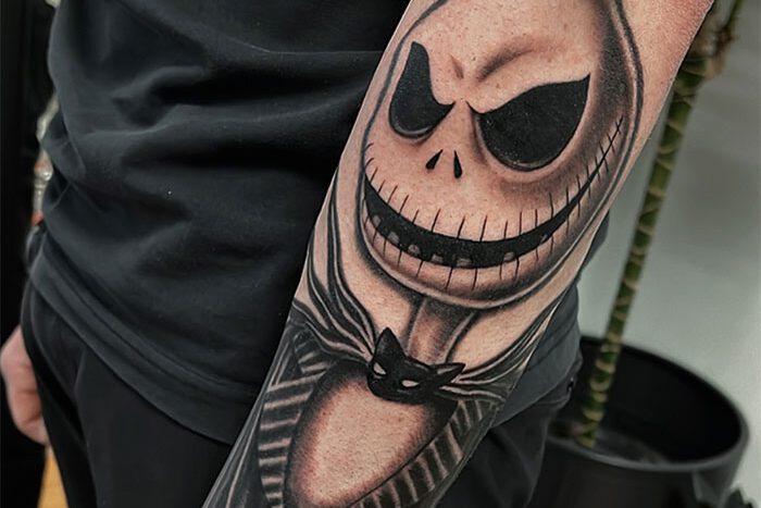 Jack Skeleton tattoo by Johnny Noir