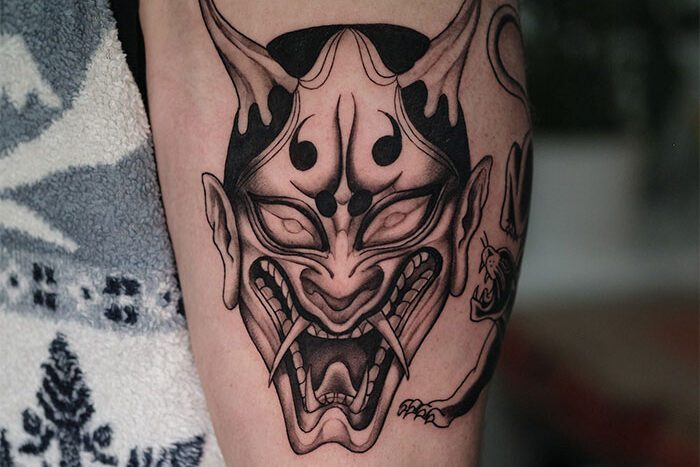 Mask tattoo by Seong-ho Yoon