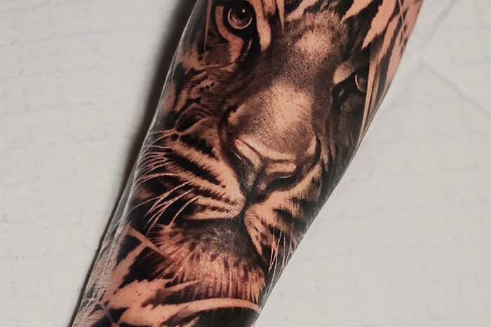 Tiger tattoo by Jordyn L. Kormish