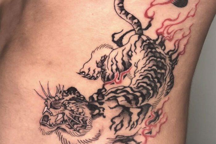 Japanese tiger tattoo by Suim Park