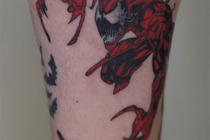 Venom tattoo by Fraser Russell