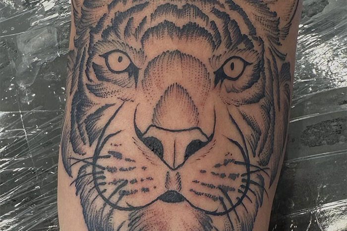 Tiger tattoo by Jake Stauffer
