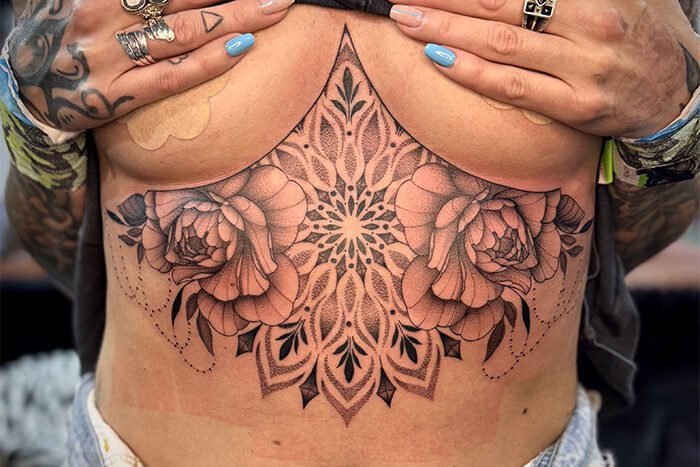 Pointilism tattoo by Christie Darlin