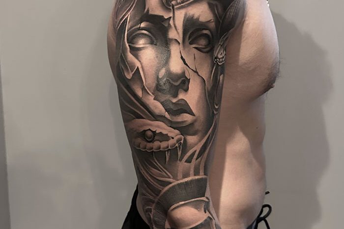 Black and grey sleeve by Nate Casalla
