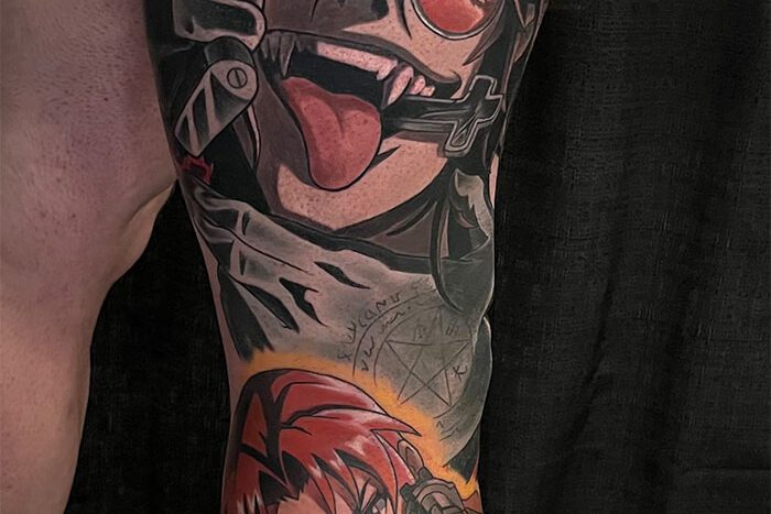 Anime tattoos by Kieran Samchuk