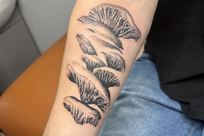 Mushrooms tattoo by Myah Klazina
