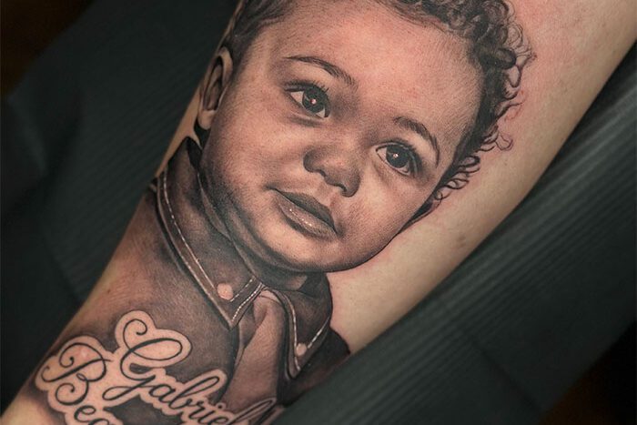 Portrait tattoo by Gurpreet Simar