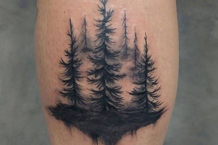 Trees tattoo by Jade Dimaline