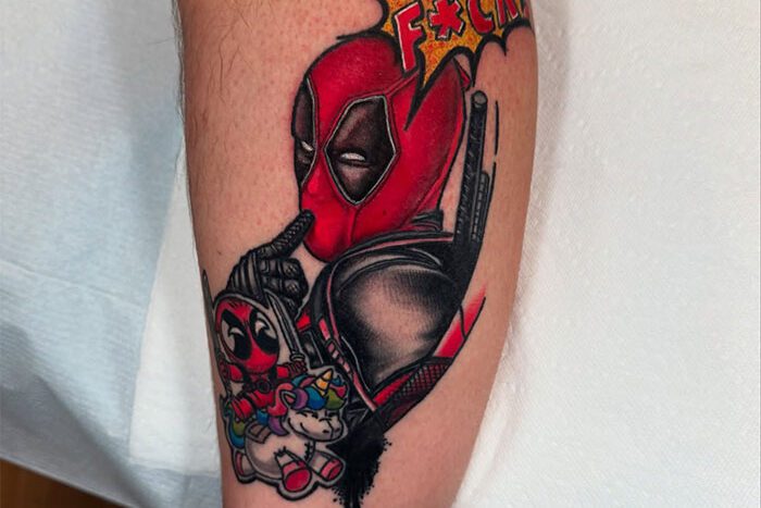 Superhero tatoo by Amanda Scipioni